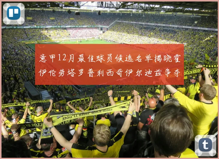 意甲12月最佳球员候选名单揭晓霍伊伦劳塔罗普利西奇伊尔迪兹争夺荣誉